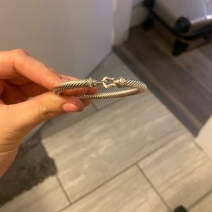 David Yurman Cable Buckle bracelet pave diamonds